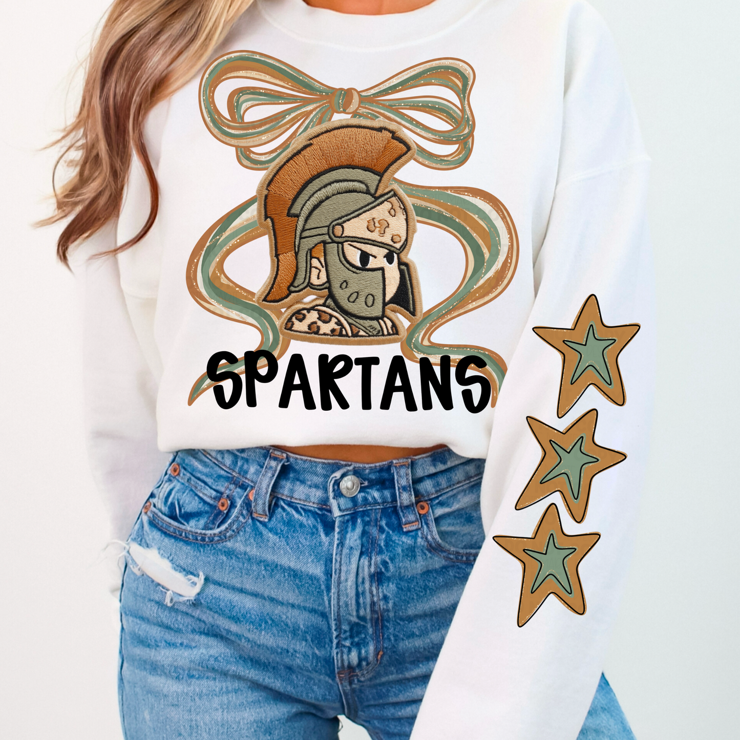 Faux Embroidered Mascots with Star Sleeve PNGs