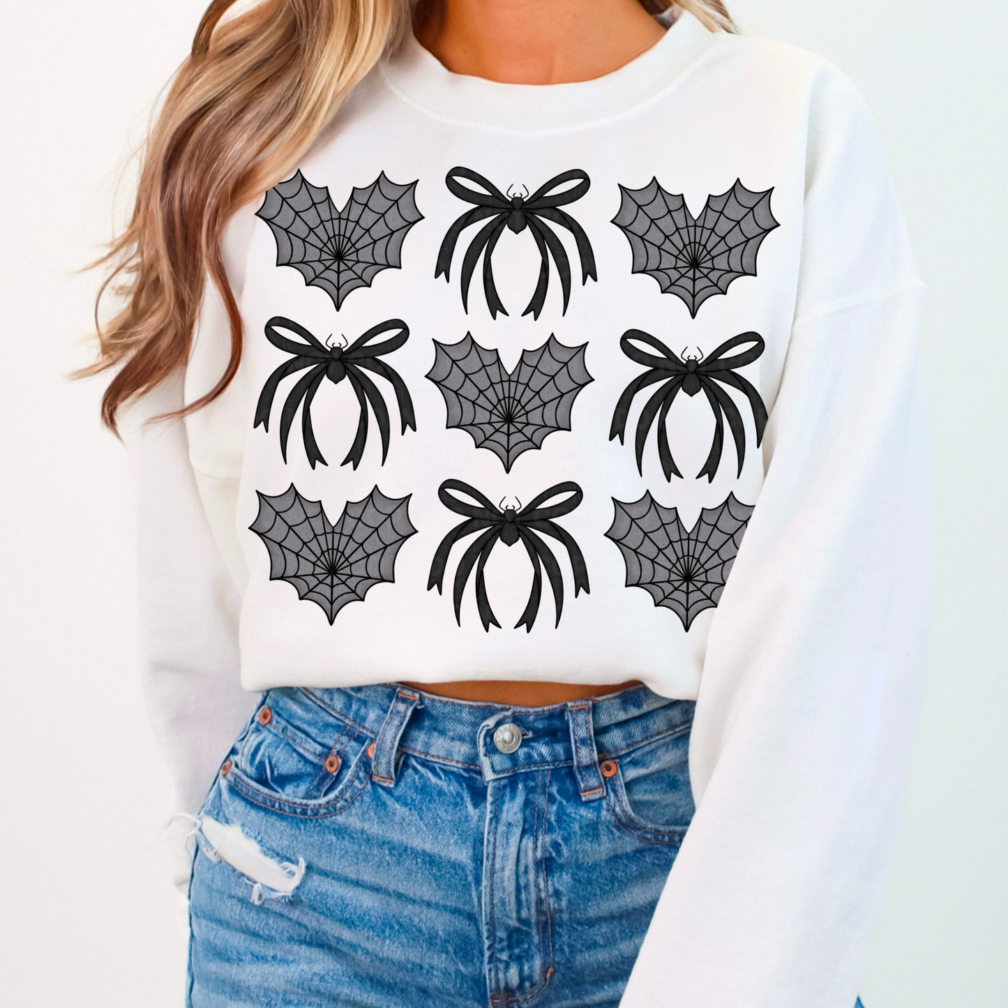 Spider Bows and Cobweb Hearts PNG