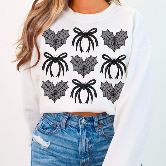 Spider Bows and Cobweb Hearts PNG