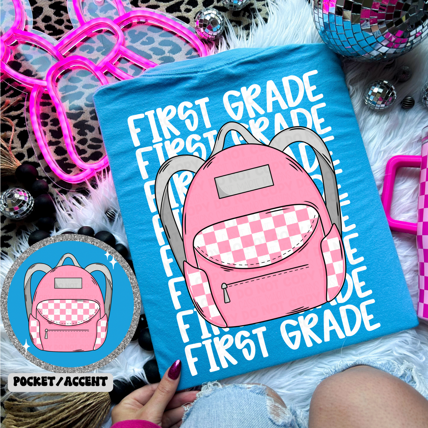 Pink Backpack Grade Level PNG