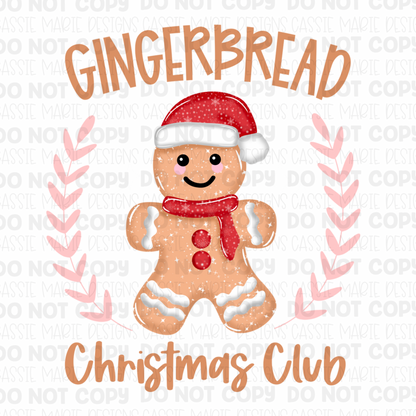 Gingerbread Christmas Club PNG