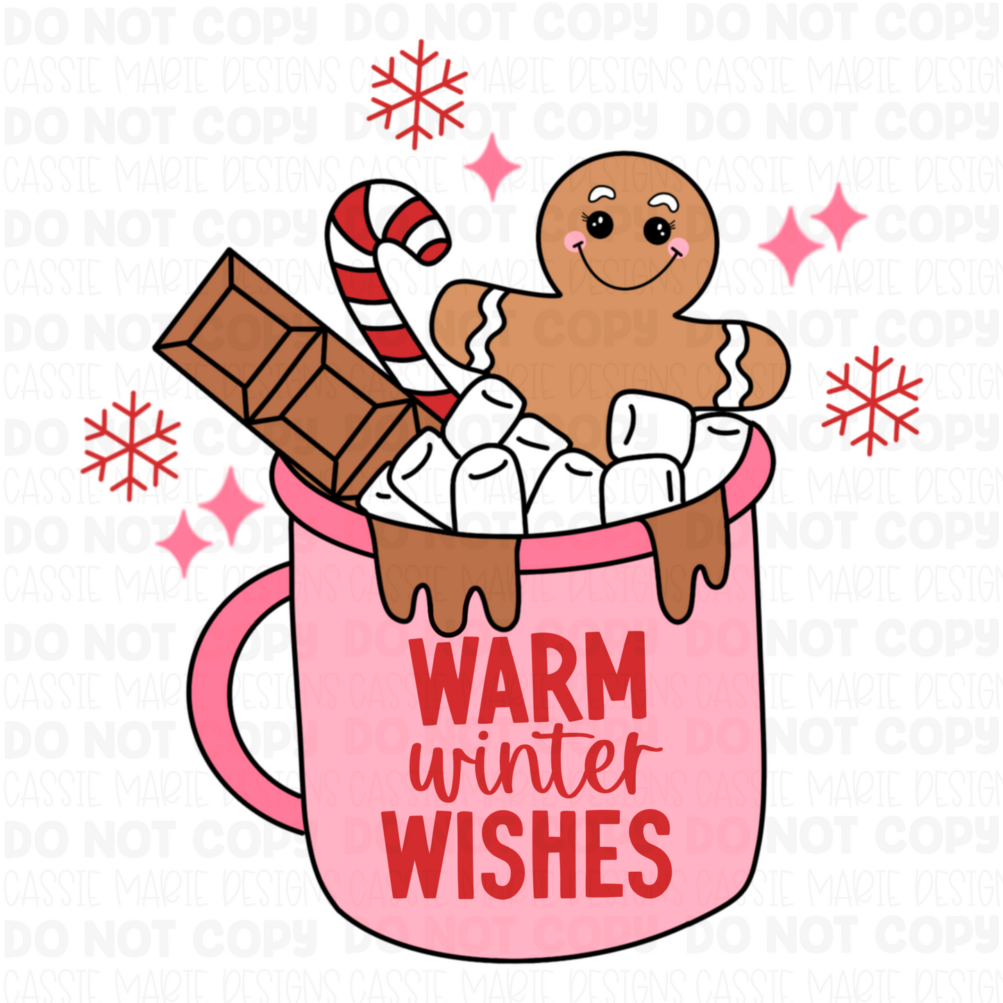 Gingerbread man svg | Christmas mug svg | Warm winter wishes