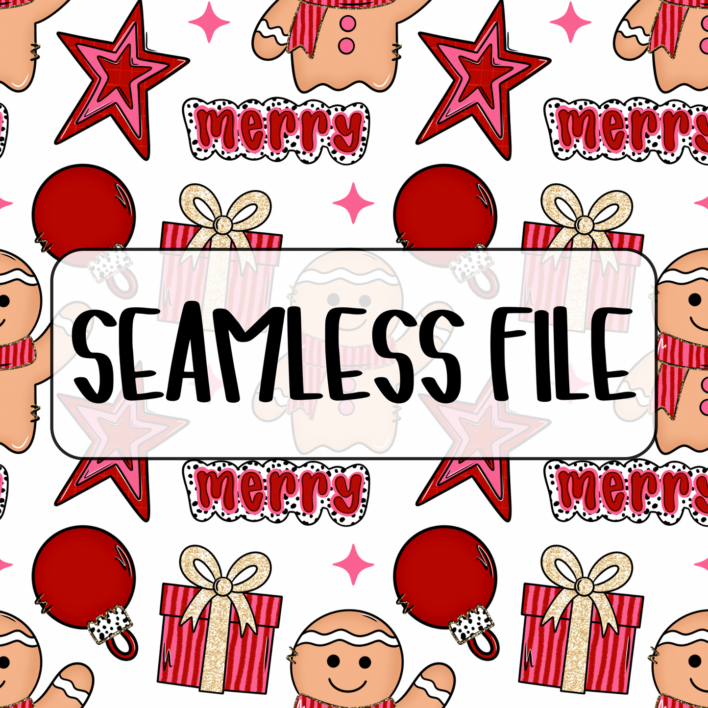 Merry Gingerbread Man Seamless