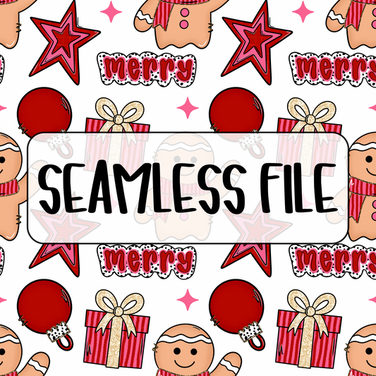 Merry Gingerbread Man Seamless