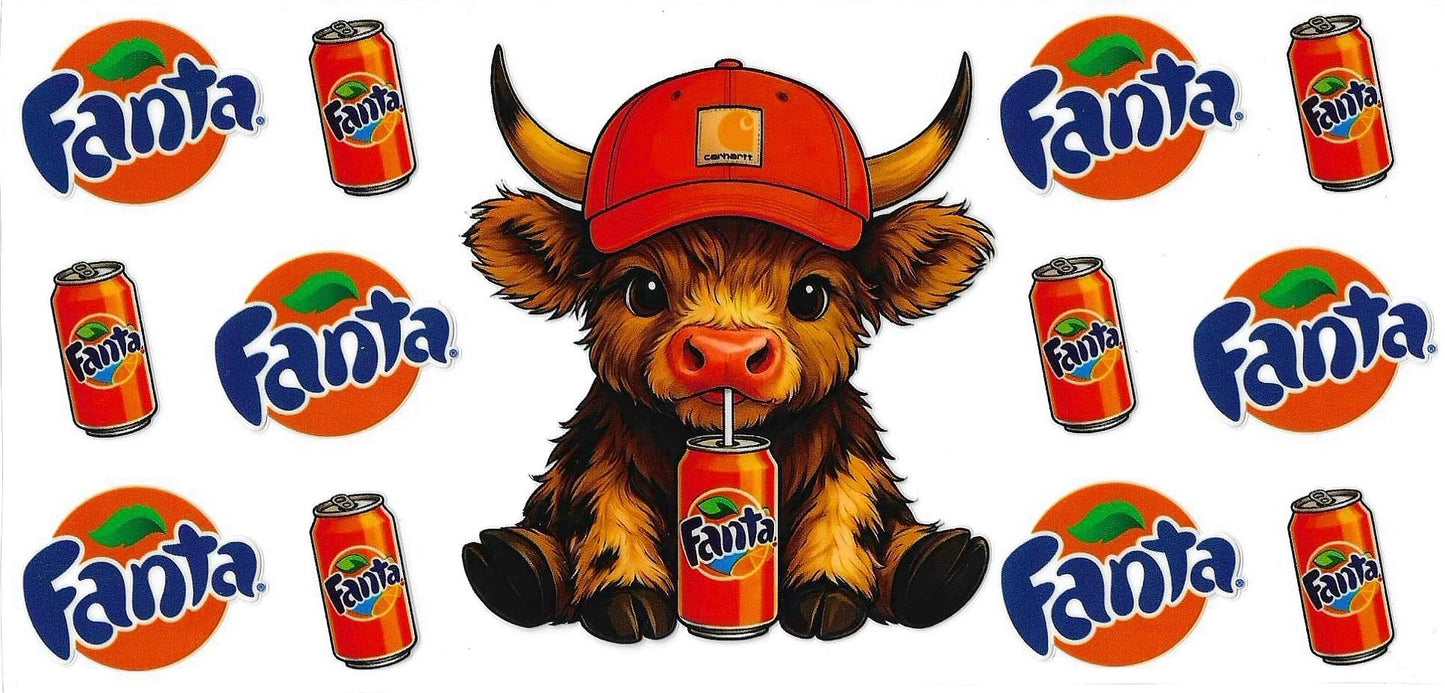 Highland Cow Soda Wrap 505