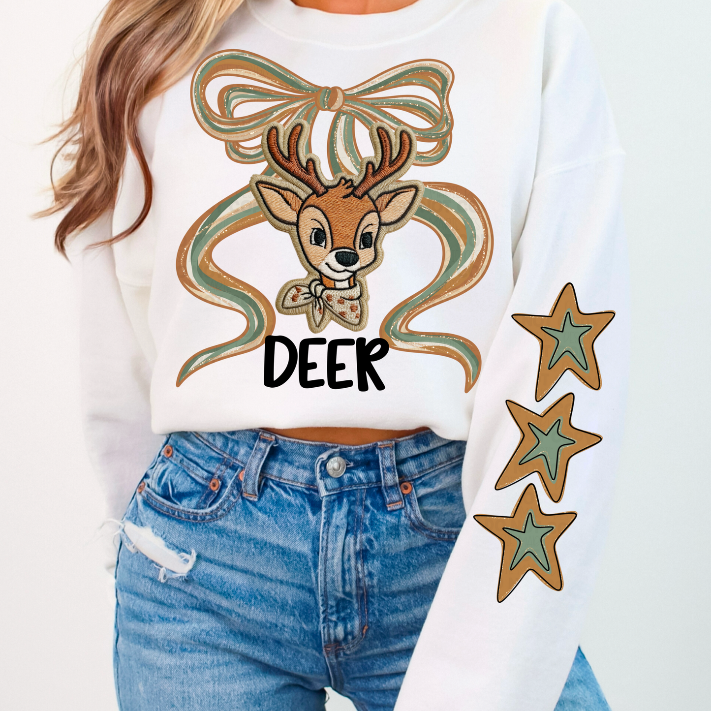 Faux Embroidered Mascots with Star Sleeve PNGs