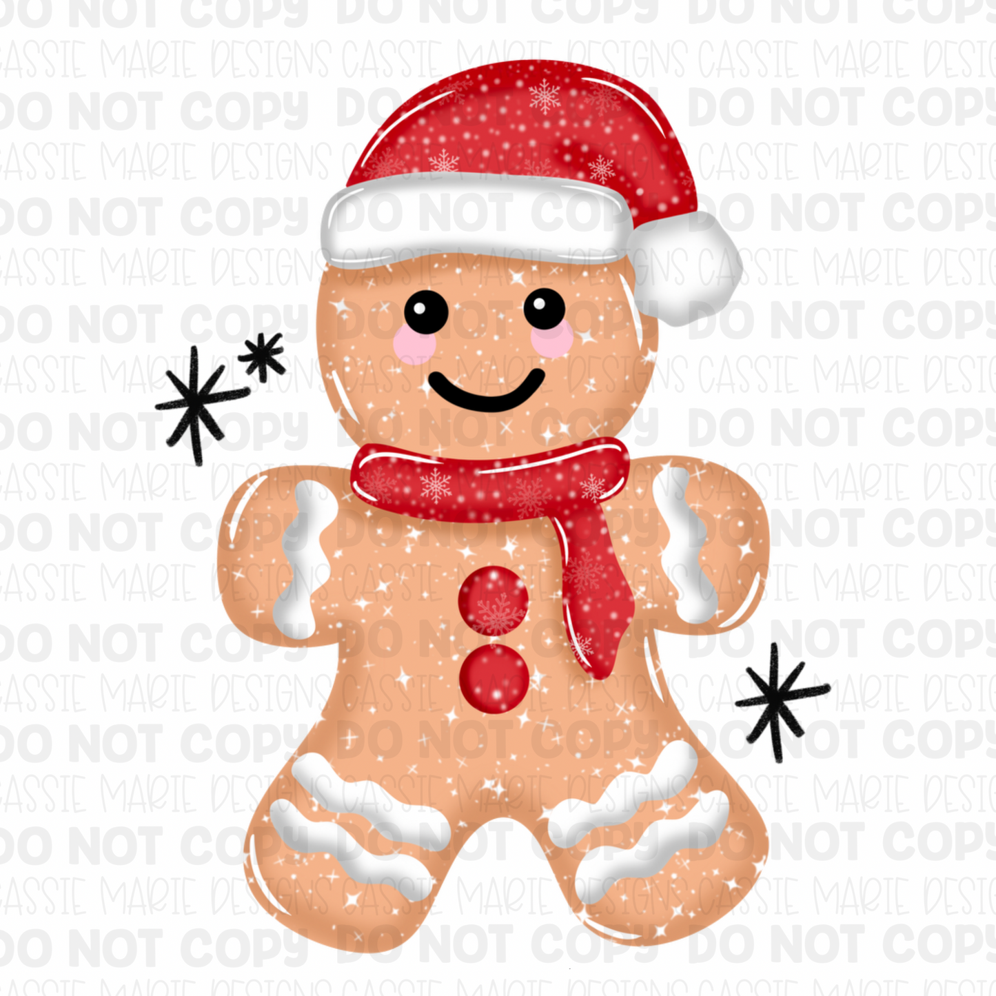 Customizable Gingerbread Man PNG