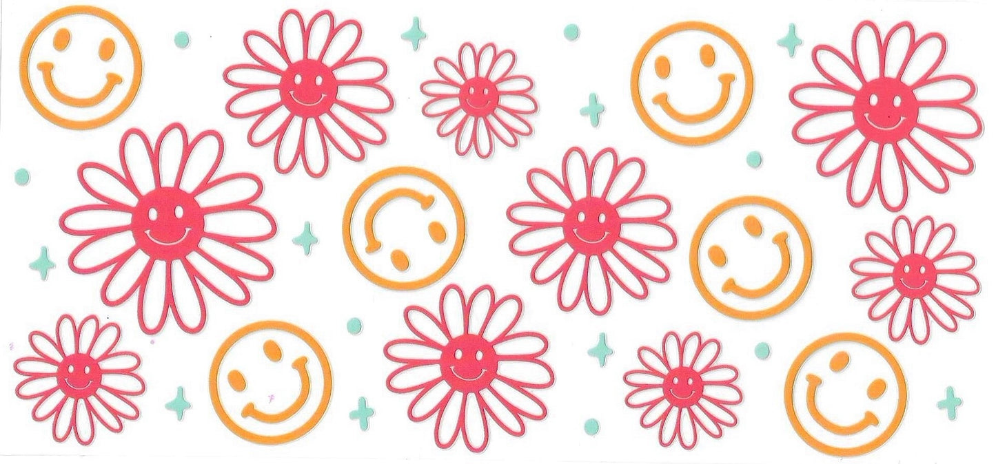 Flowers and Smileys Wrap 638