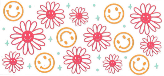 Flowers and Smileys Wrap 638