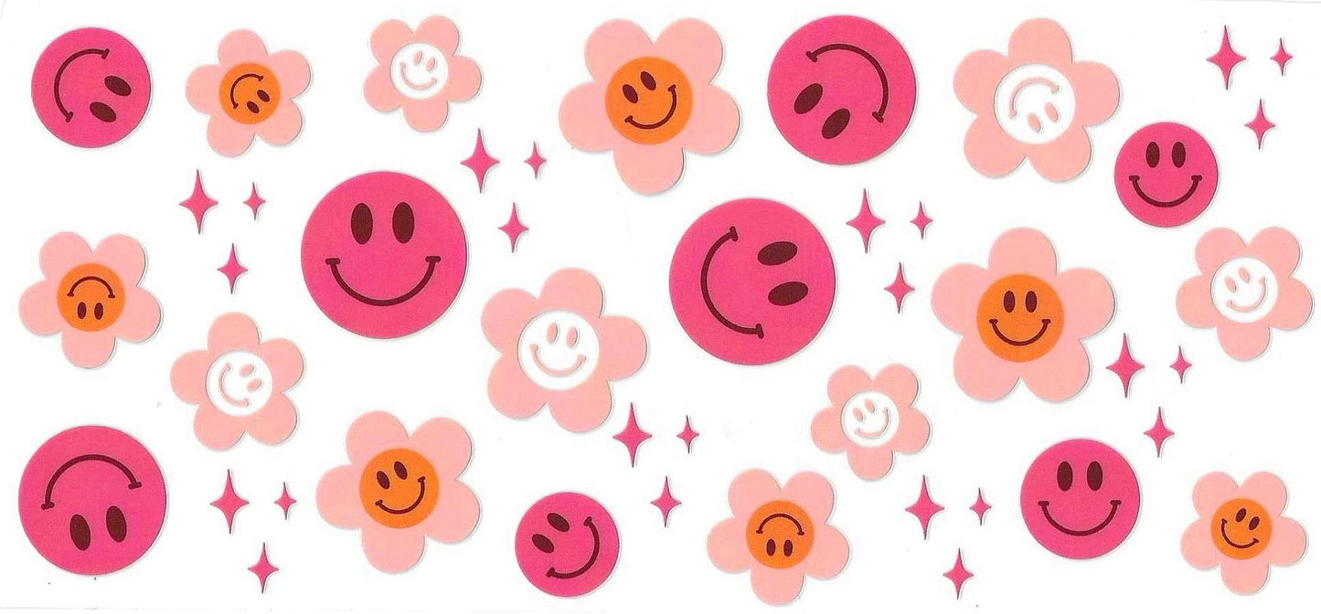 Flowers and Smileys Wrap 635