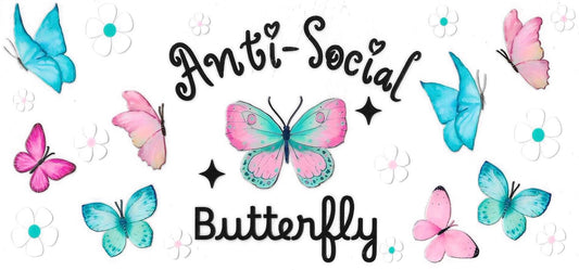 Anti-Social Butterfly Double-Sided Wrap 2284