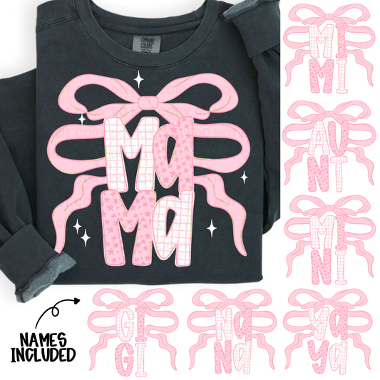 Preppy Coquette Name PNGs