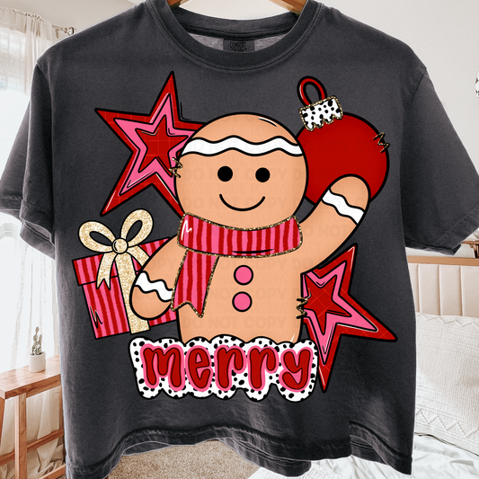 Merry Gingerbread Man PNG