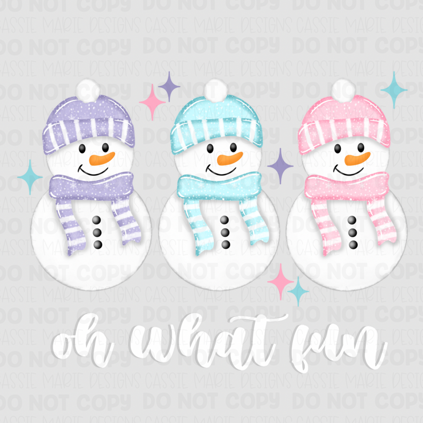 “Oh What Fun” Snowmen PNG