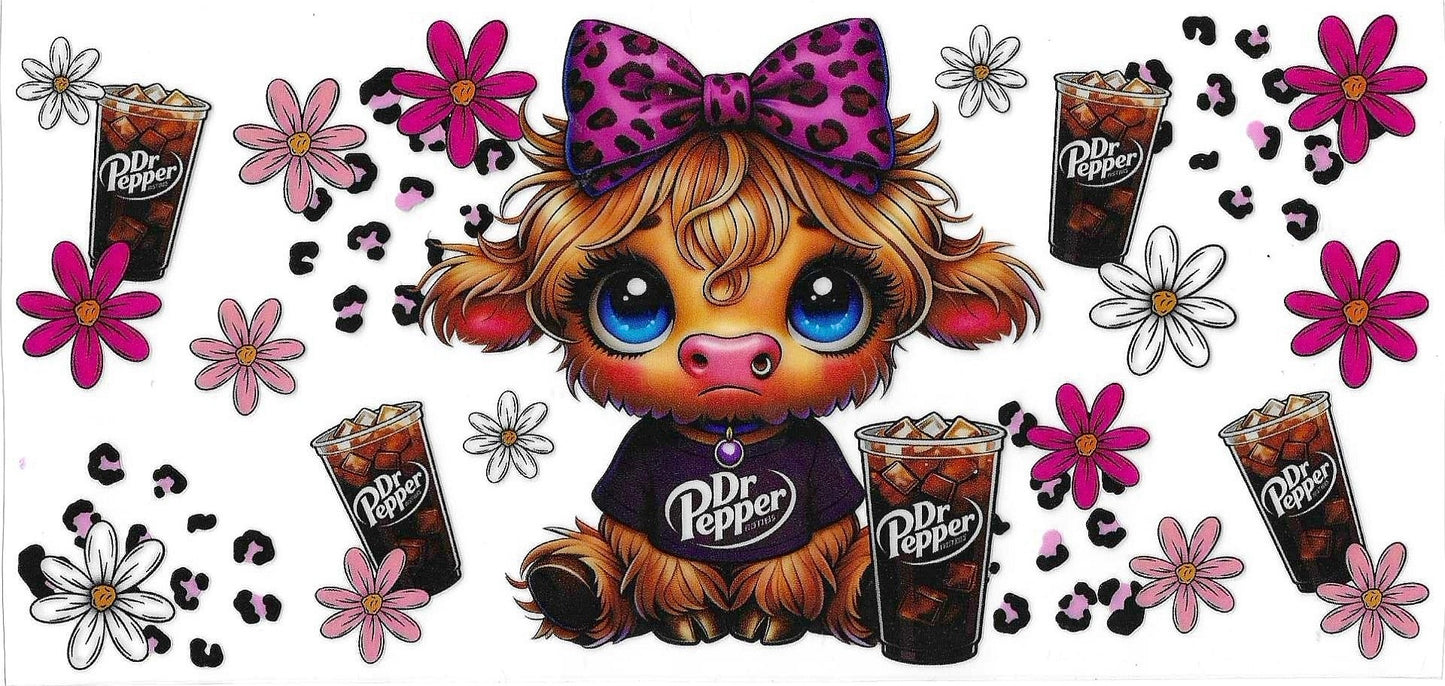 Highland Cow Soda Wrap 942