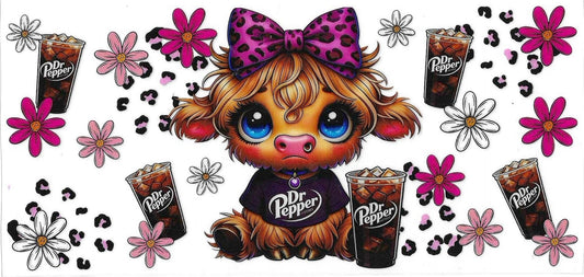 Highland Cow Soda Wrap 942