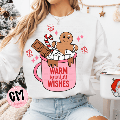 Gingerbread man svg | Christmas mug svg | Warm winter wishes