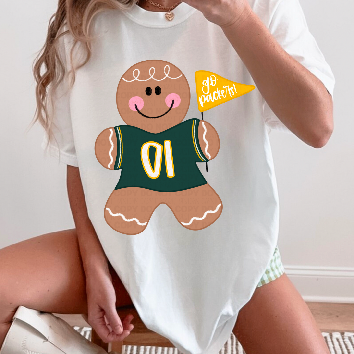 Gingerbread Man Team Spirt PNG