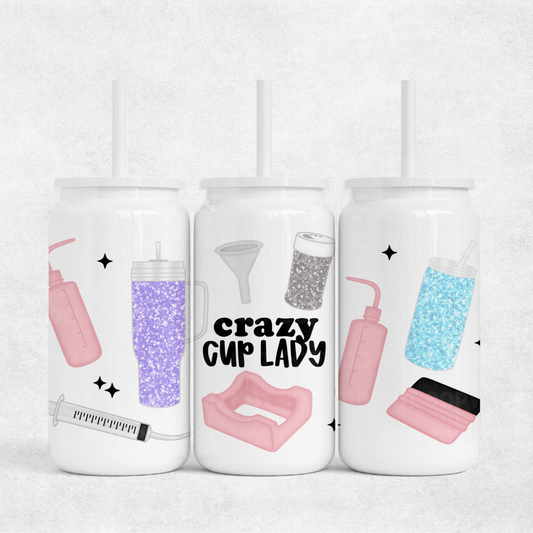 Crazy Cup Lady 16oz Wrap PNG