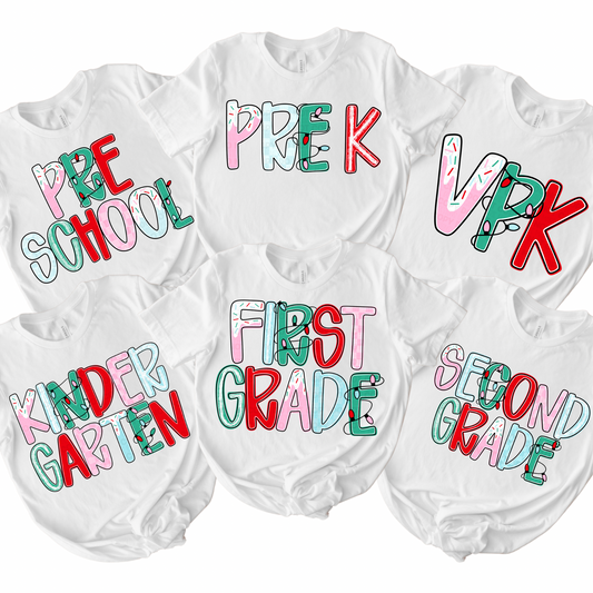 Grade Level Holiday Font PNG