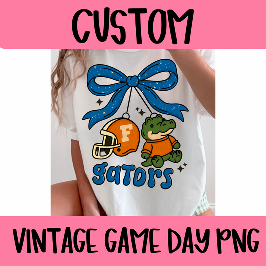 CUSTOM Vintage Game Day Plushy PNG