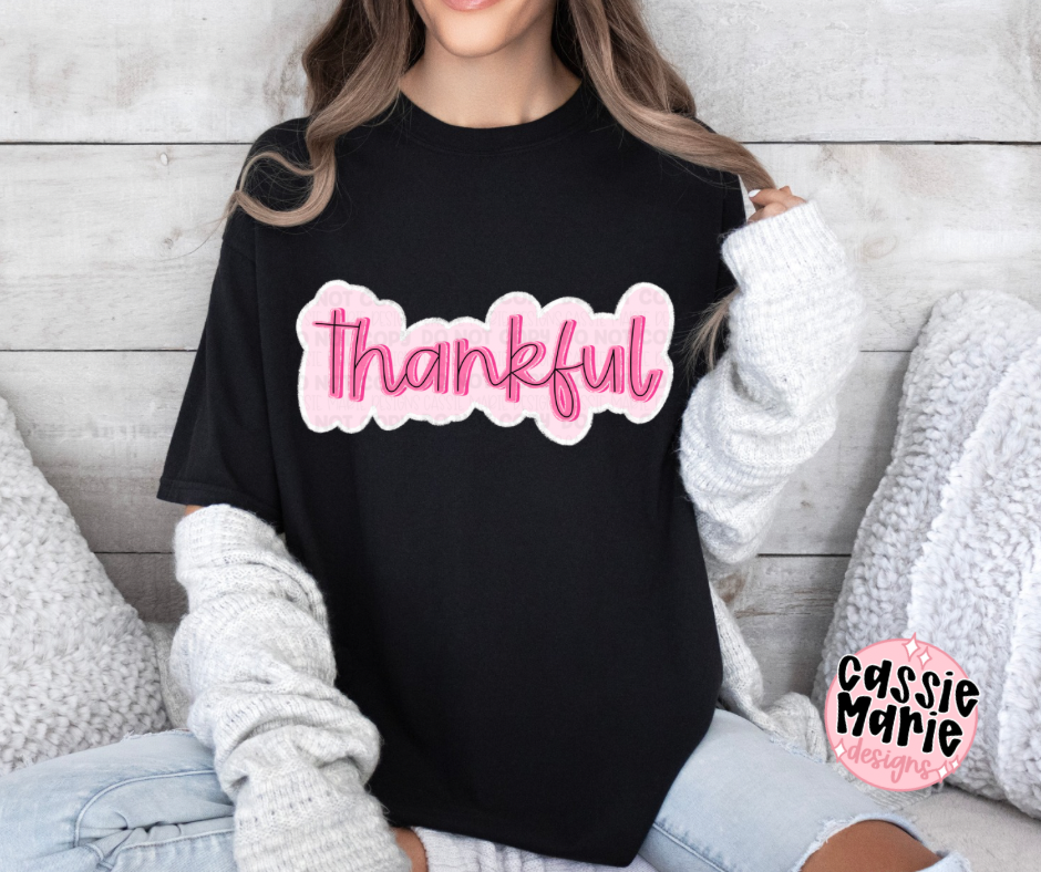 Glitter “thankful” png