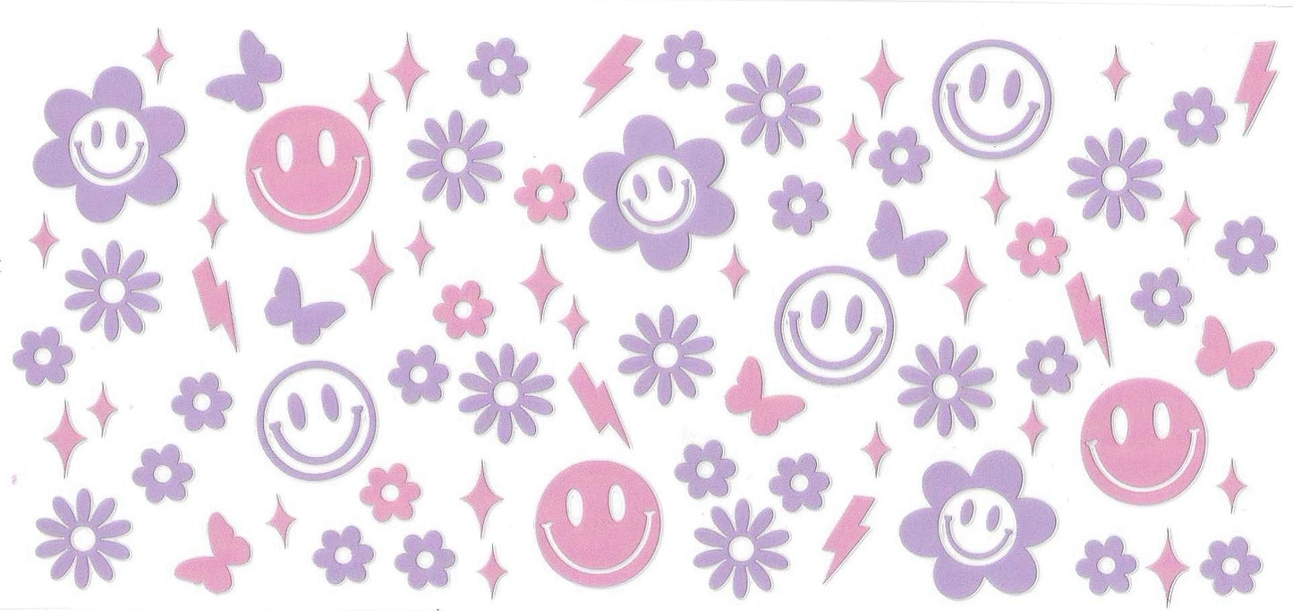 Flowers and Smileys Wrap 634