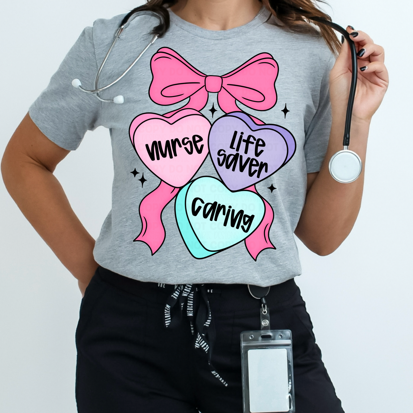 Nurse Conversation Hearts PNG