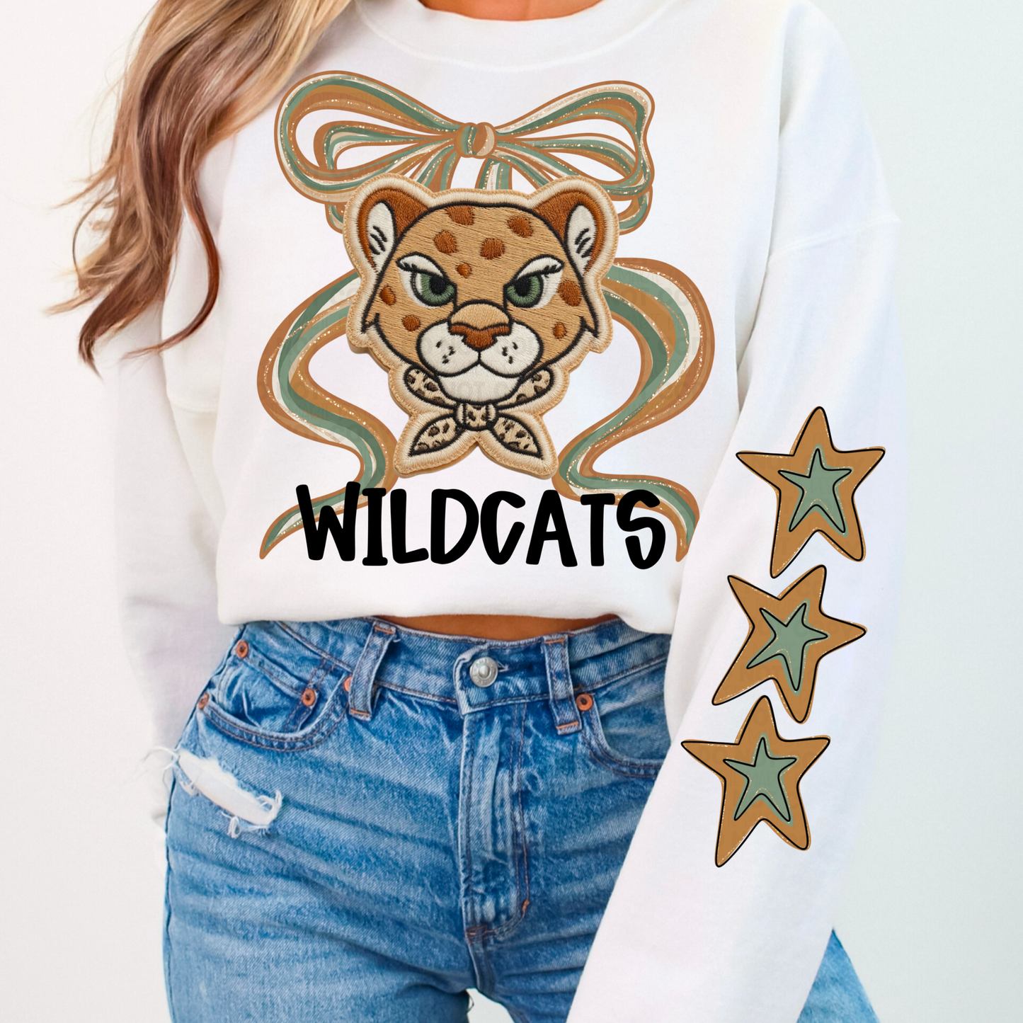 Faux Embroidered Mascots with Star Sleeve PNGs