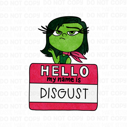 Hello my name is disgust png