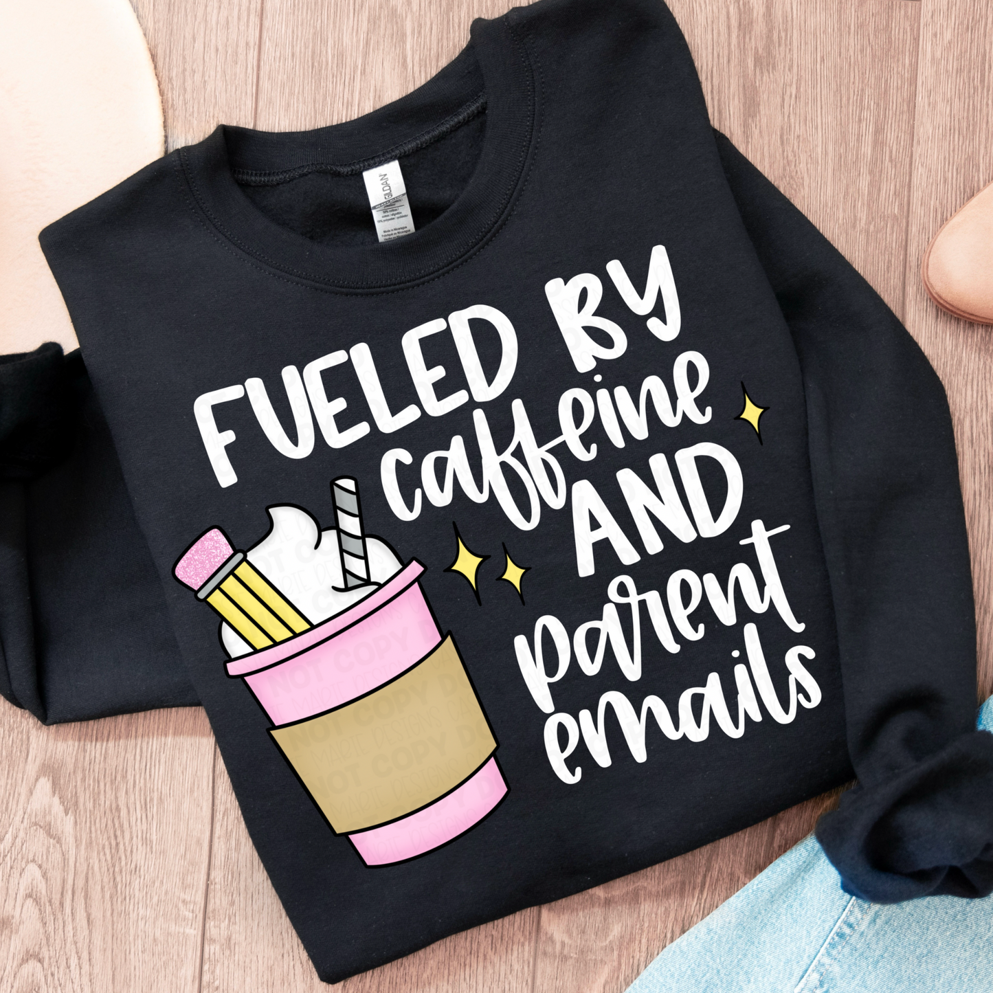 Fueled By Caffeine and Parent Emails PNGs
