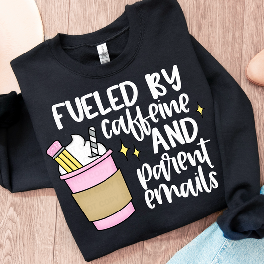 Fueled By Caffeine and Parent Emails PNGs