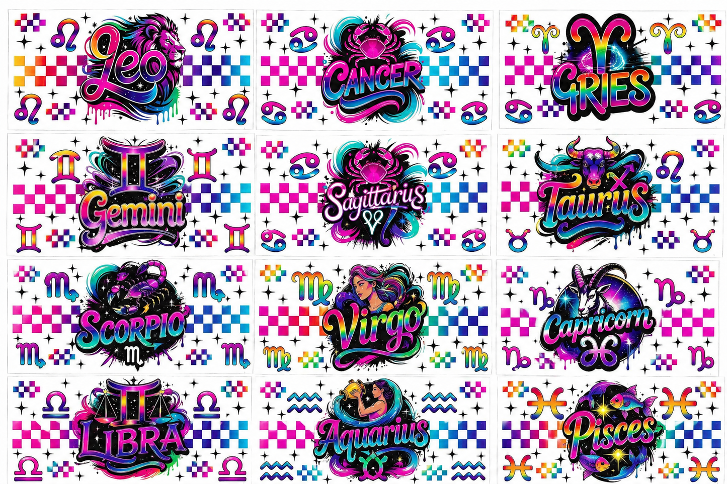 Neon Zodiac Sign Wrap
